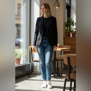 Talbots Black Blazer size 8 Like New Condition